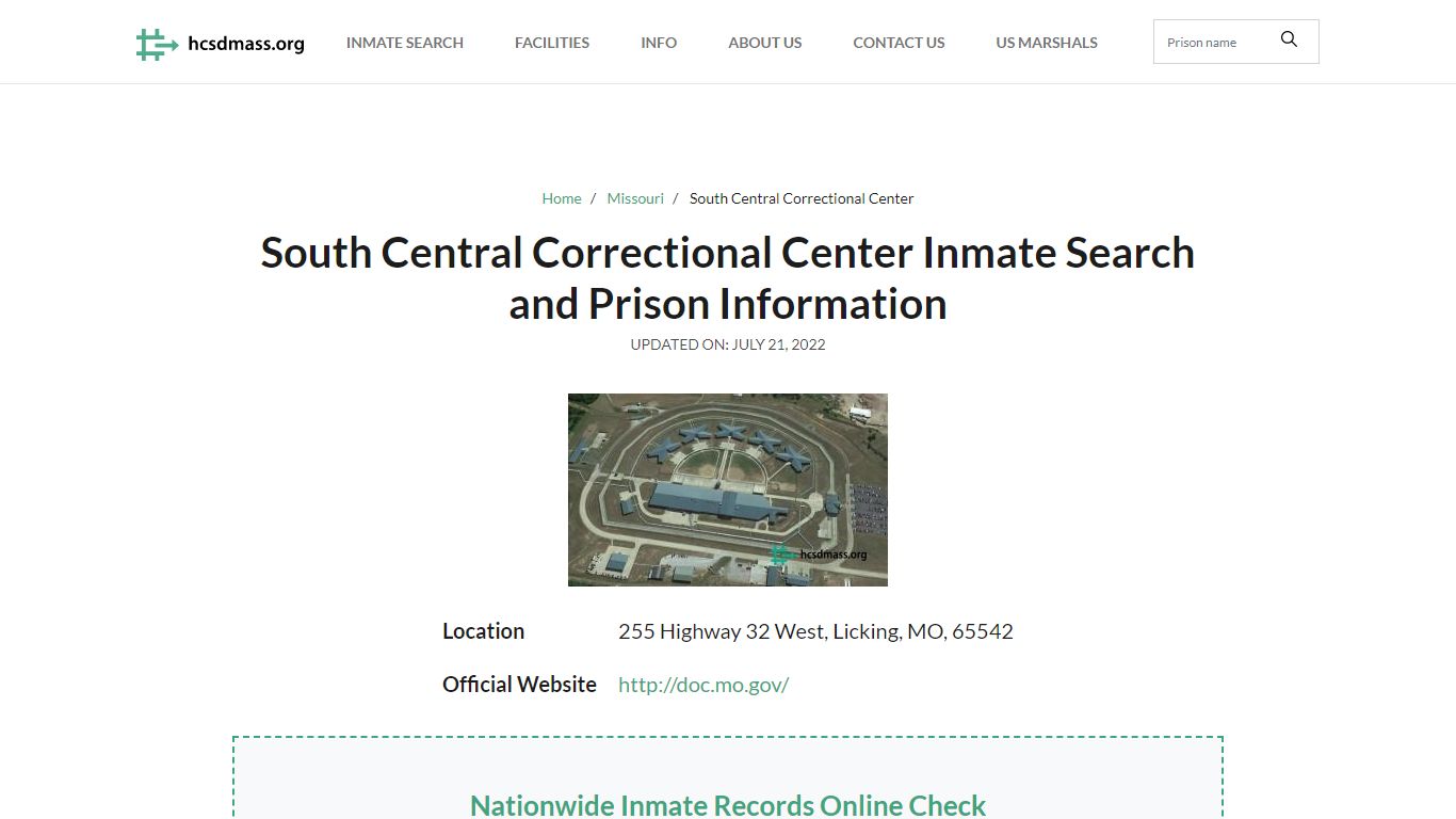 South Central Correctional Center Inmate Search, Visitation, Phone no ...